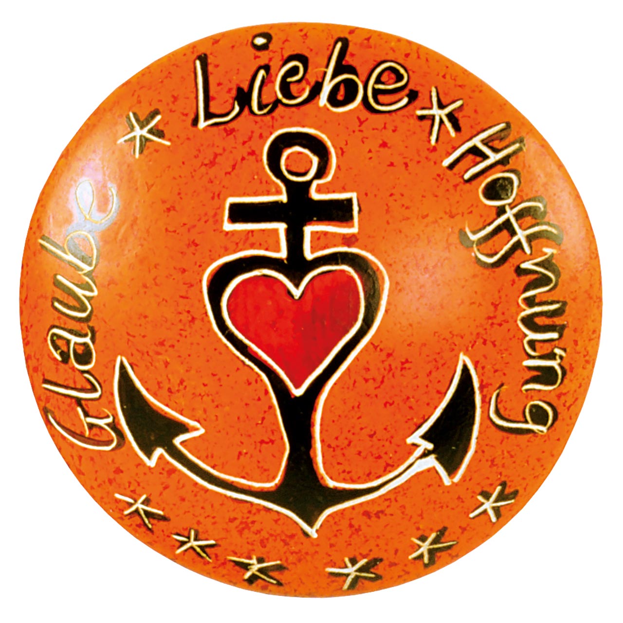 Handschmeichler - Glaube Liebe Hoffnung - Anker-, Herz-, Kreuz-Symbol