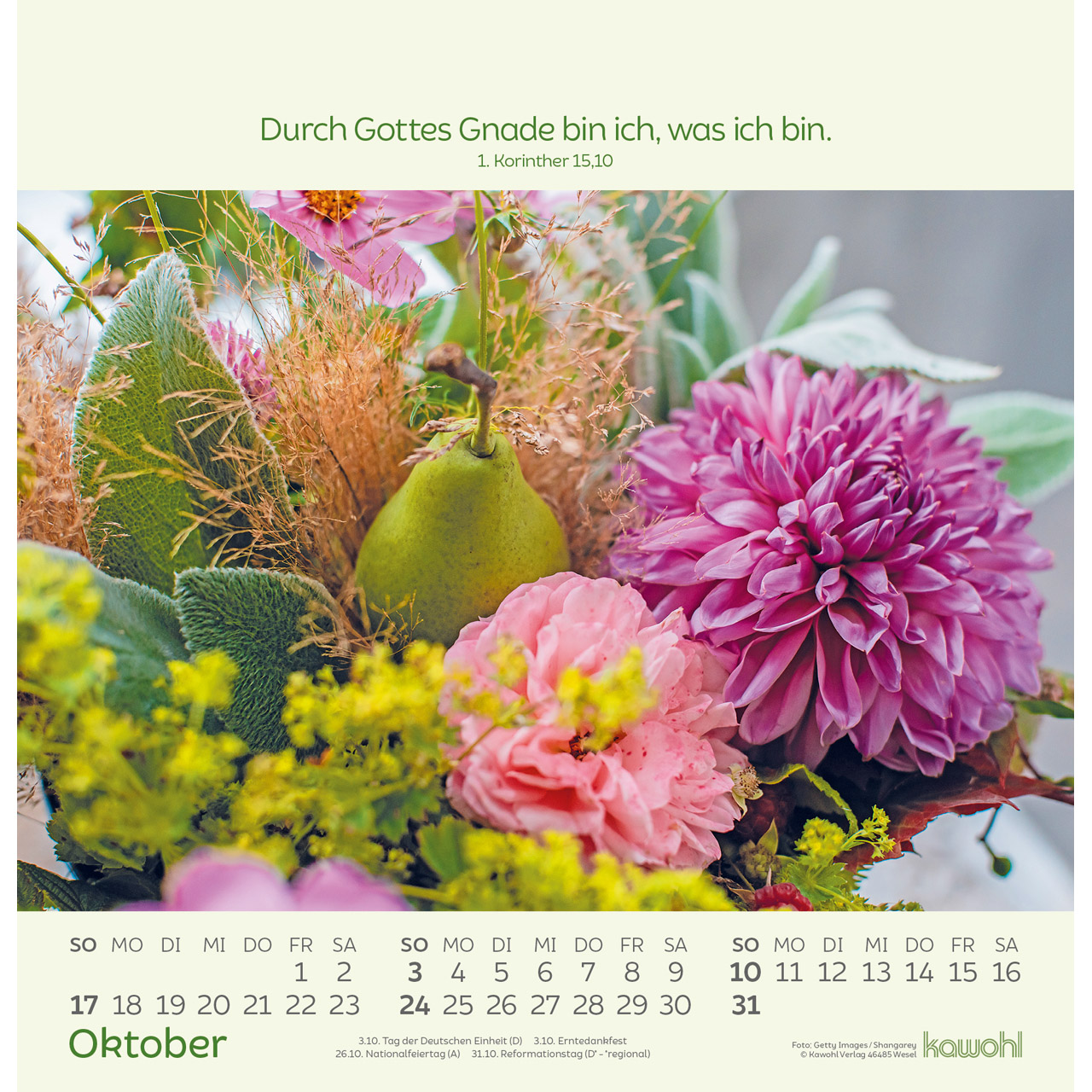 Wandkalender - Blumengrüße 2027
