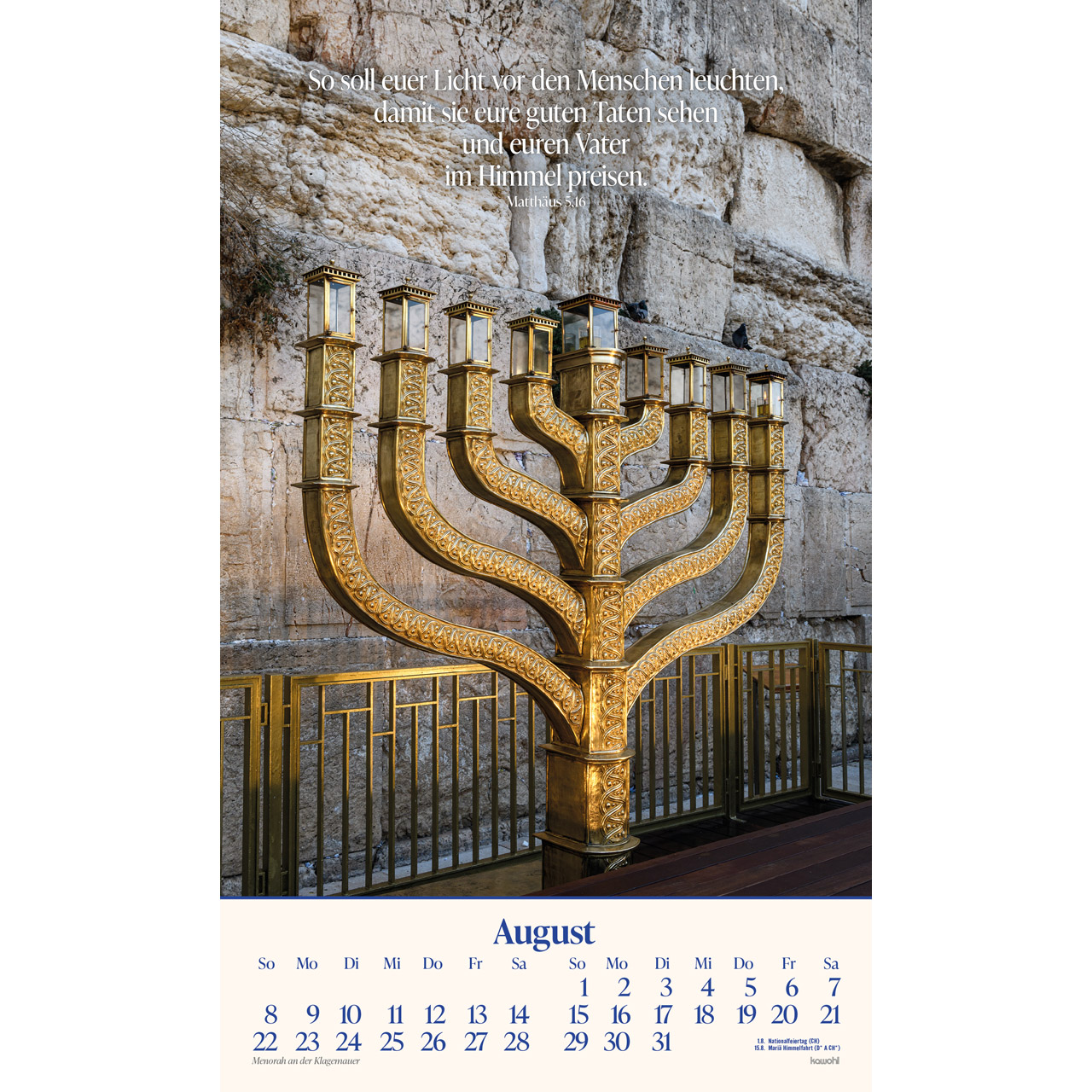 Posterkalender - Das Heilige Land 2027