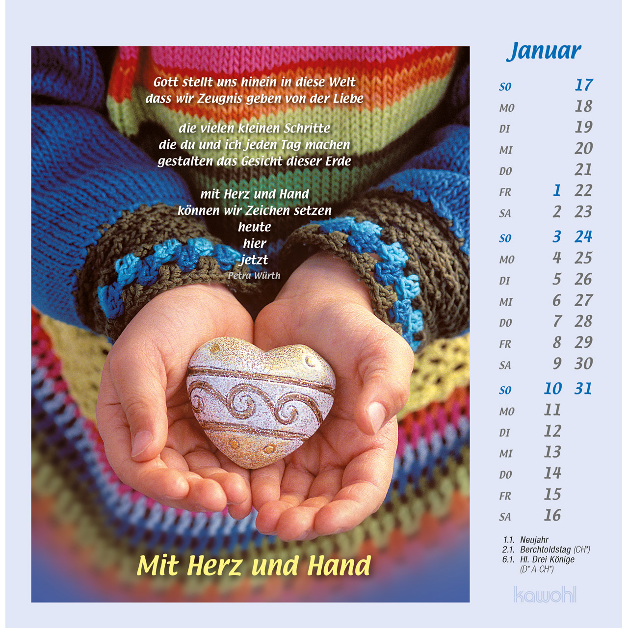 Postkartenkalender - Mit Hand und Fuß 2027