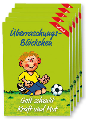 Rubbelblöckchen - Gott schenkt Kraft und Mut - (5 Blöckchen) - Fußballer