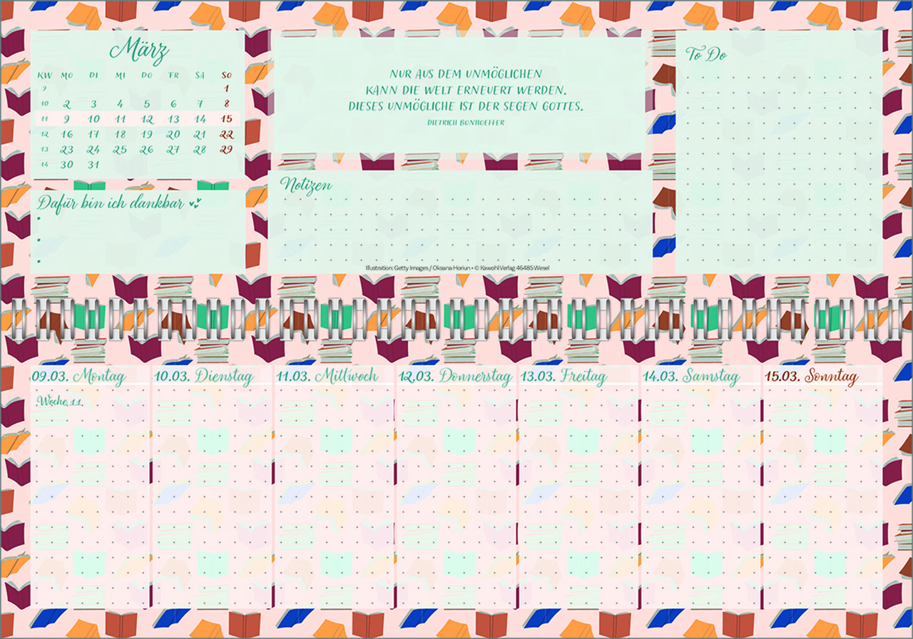 Tischkalender - Meine fröhlich-bunte Segenswoche 2026