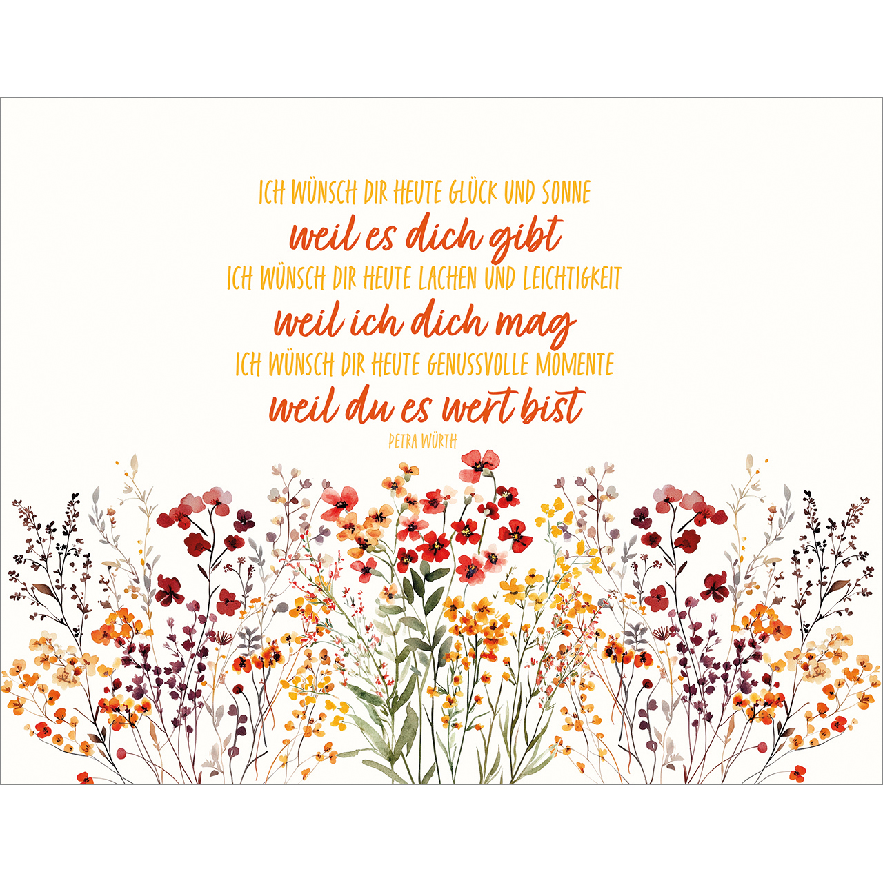 Aufstellbuch - Du bist ein kostbares Geschenk - Aquarell Blunen Schmetterling