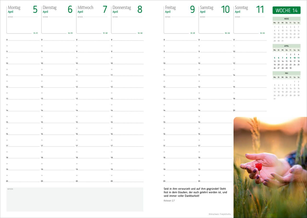 Terminkalender - Agenda - Für jeden Tag 2027