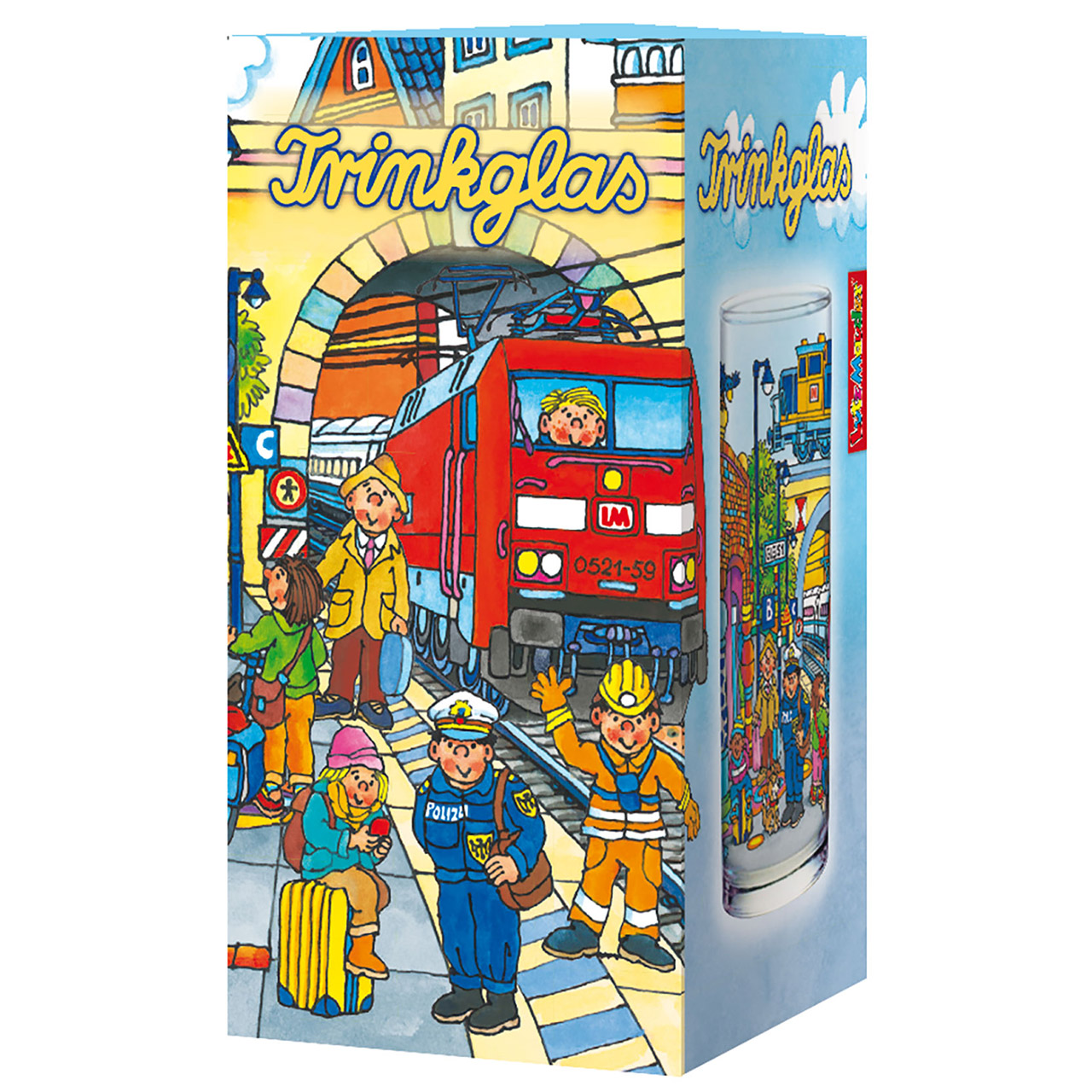 Trinkglas - Unterwegs mit Gottes Segen - Bahnhof - Bahnhof