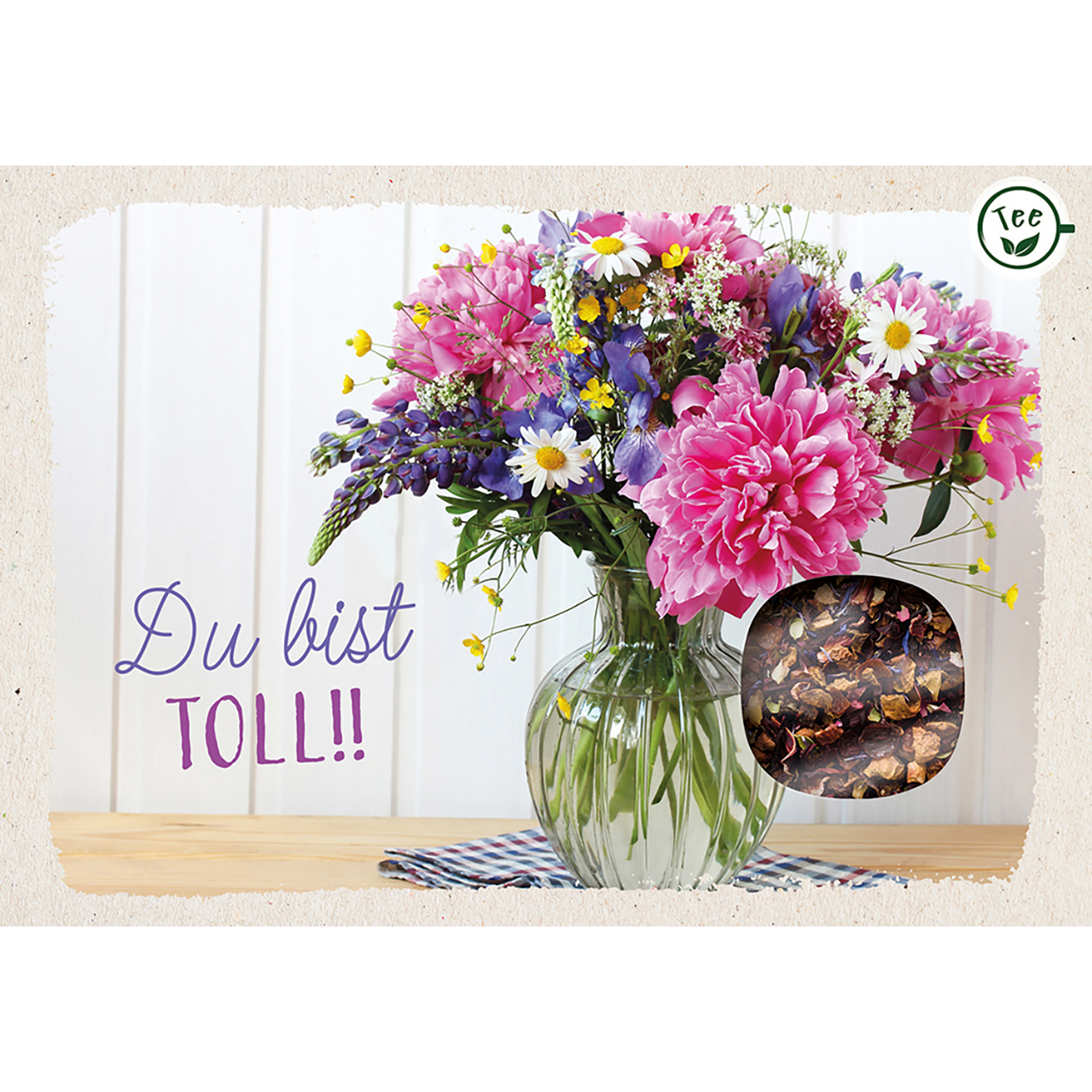 Lebensmittel-Karte - Teekarte 'Du bist toll!!'
