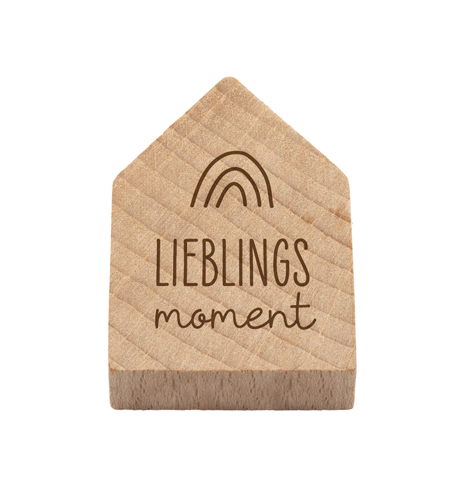 Holzhaus Magnet 'Lieblingsmoment'