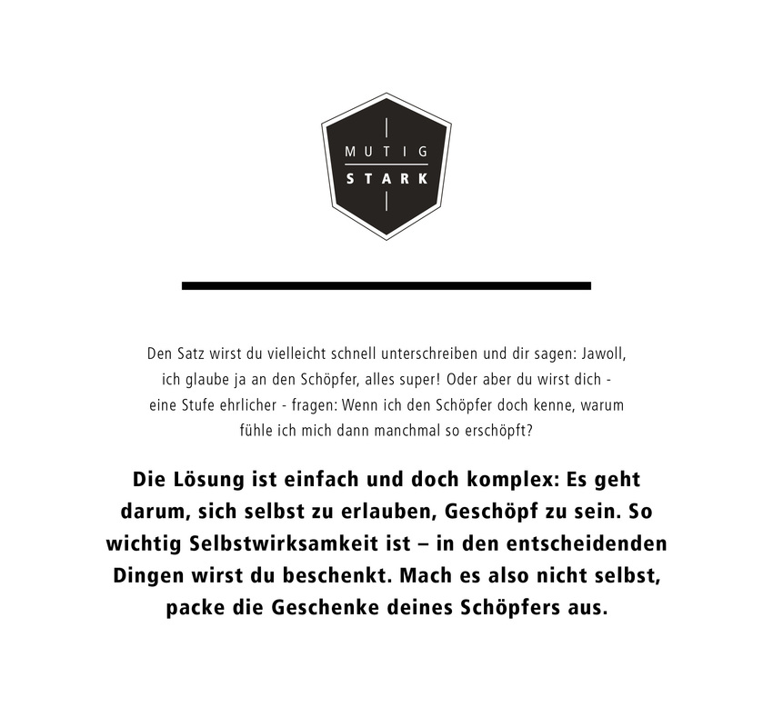 Aufstellbuch - Mutig und stark