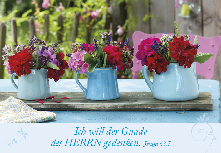 Karten-Box Papier - Neujahrslose "Garten"