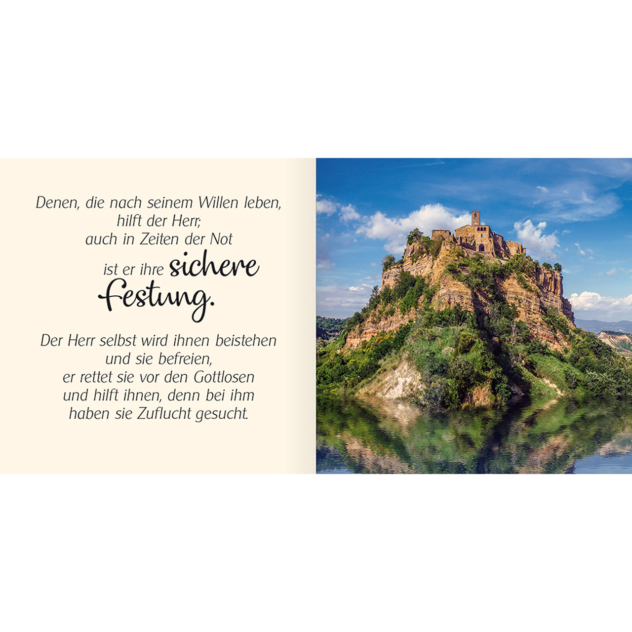 Geschenkbuch - Ich schenke dir Psalm 37 - Berge See Weg Panorama