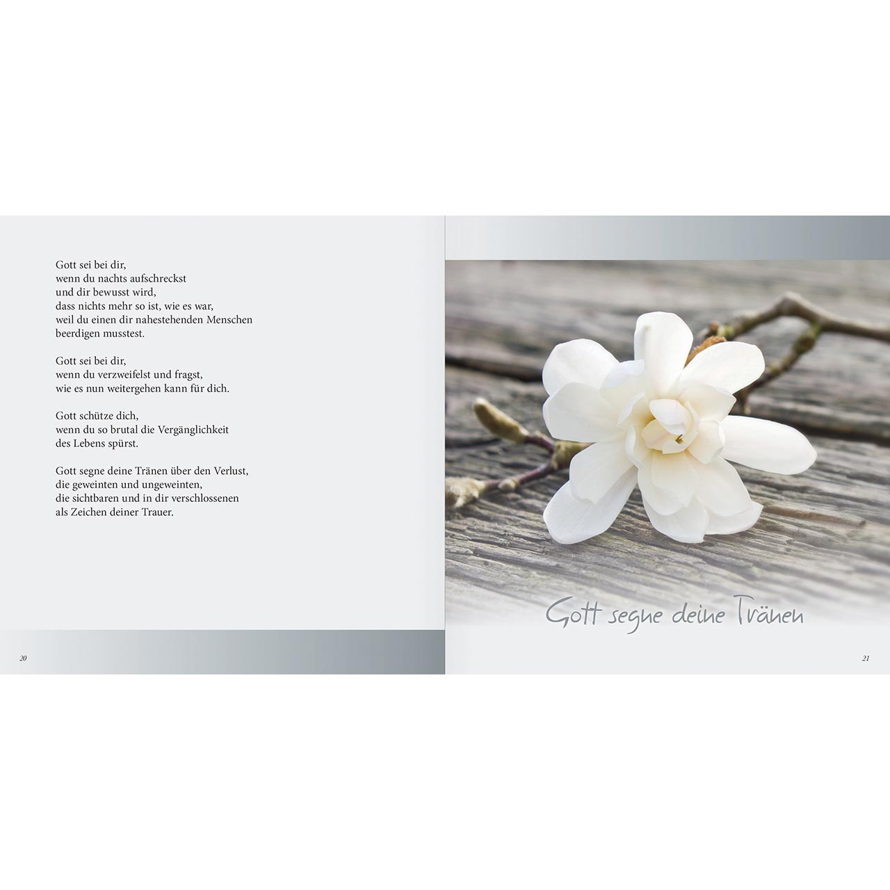 Geschenkbuch - Segensworte für Zeiten der Trauer - Steine Herz Feder