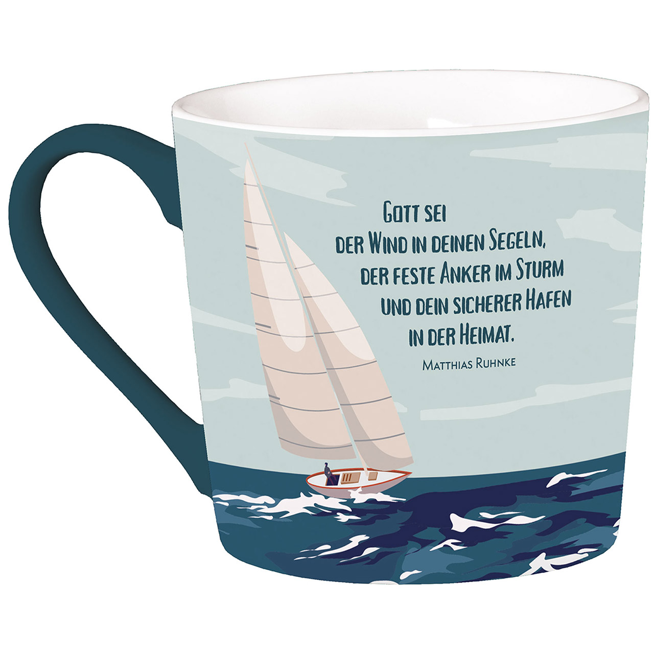 Tasse - Gott sei der Wind in deinen Segeln - Segelschiff Boot Meer