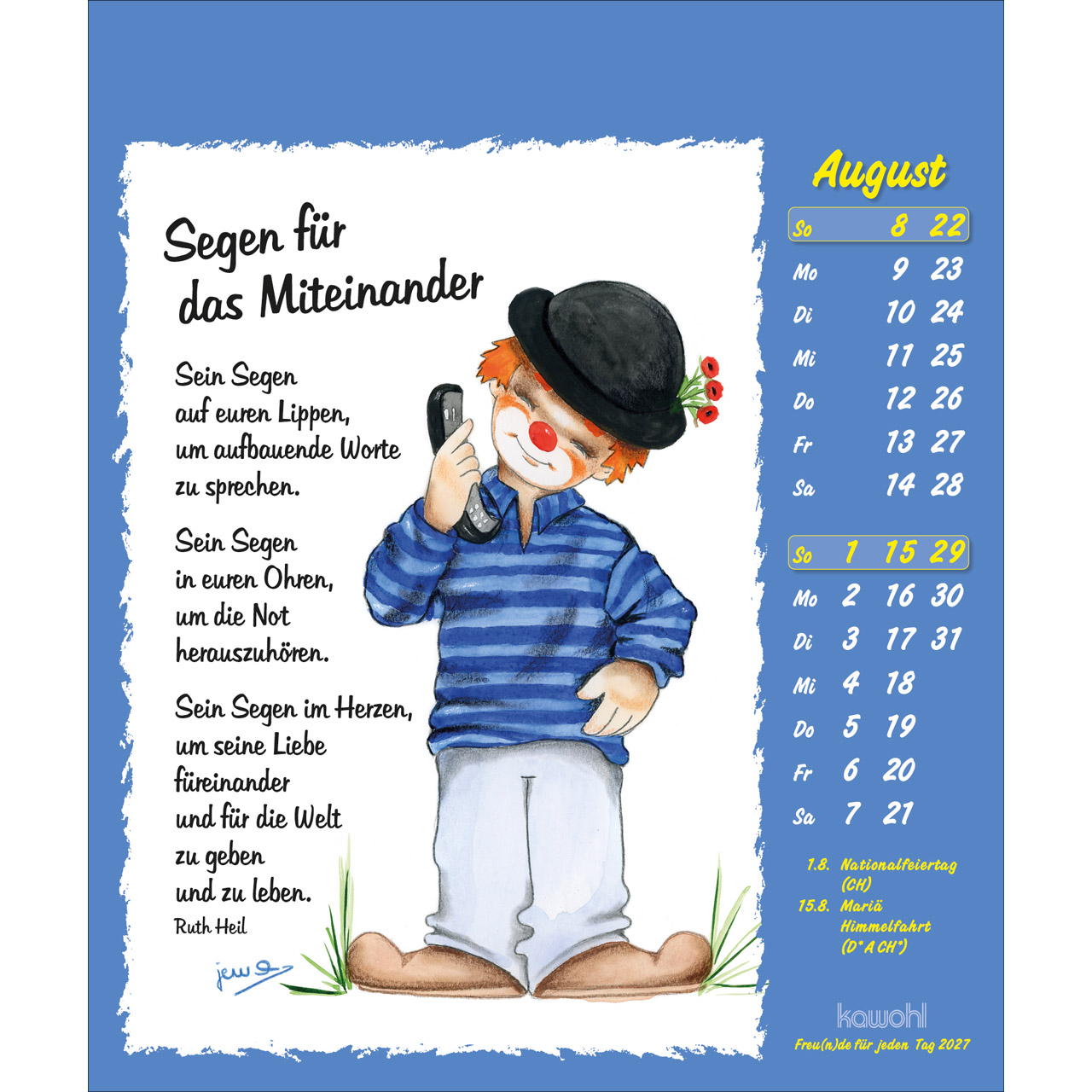 Postkartenkalender - Freu(n)de für jeden Tag 2027