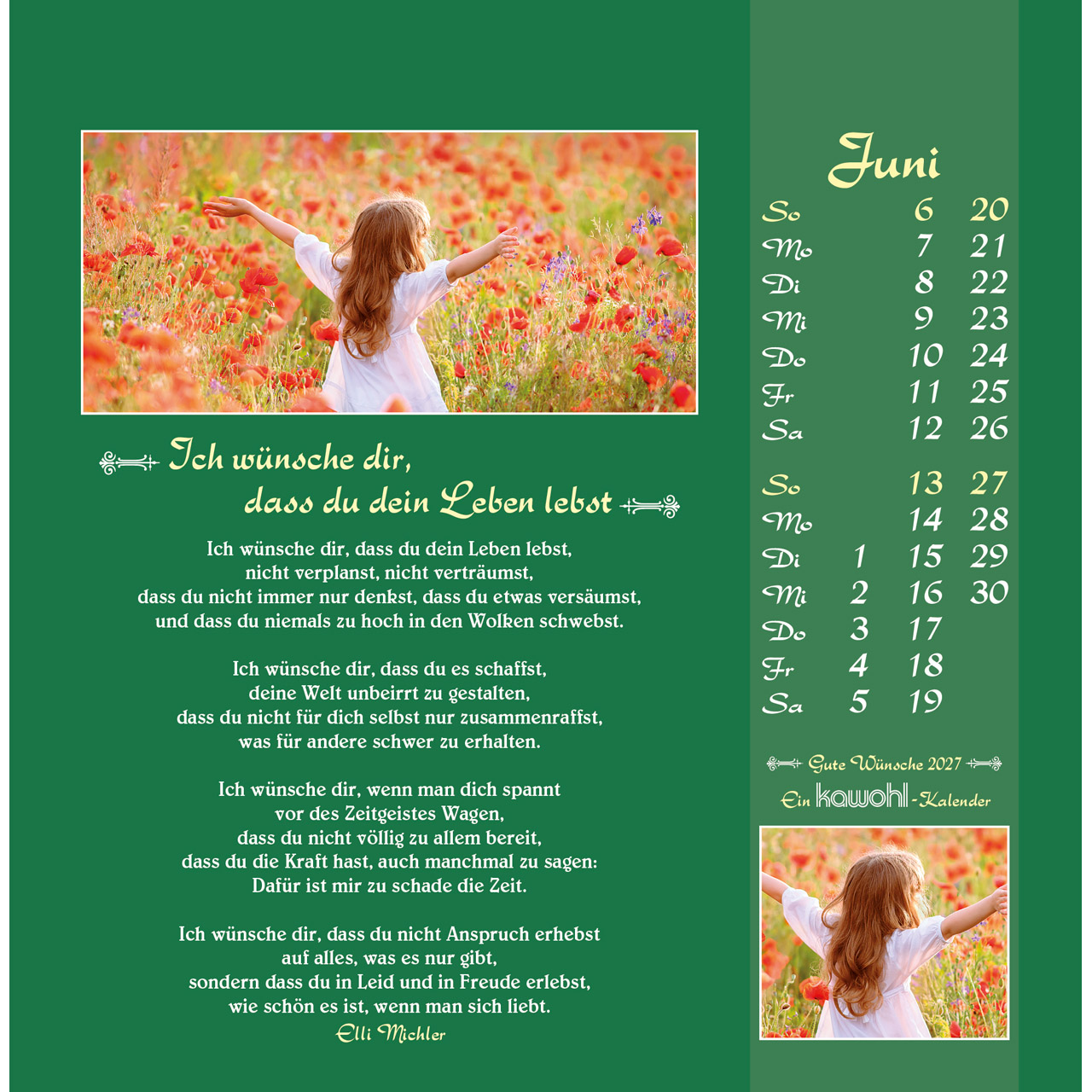Postkartenkalender - Gute Wünsche sollen dich begleiten 2027