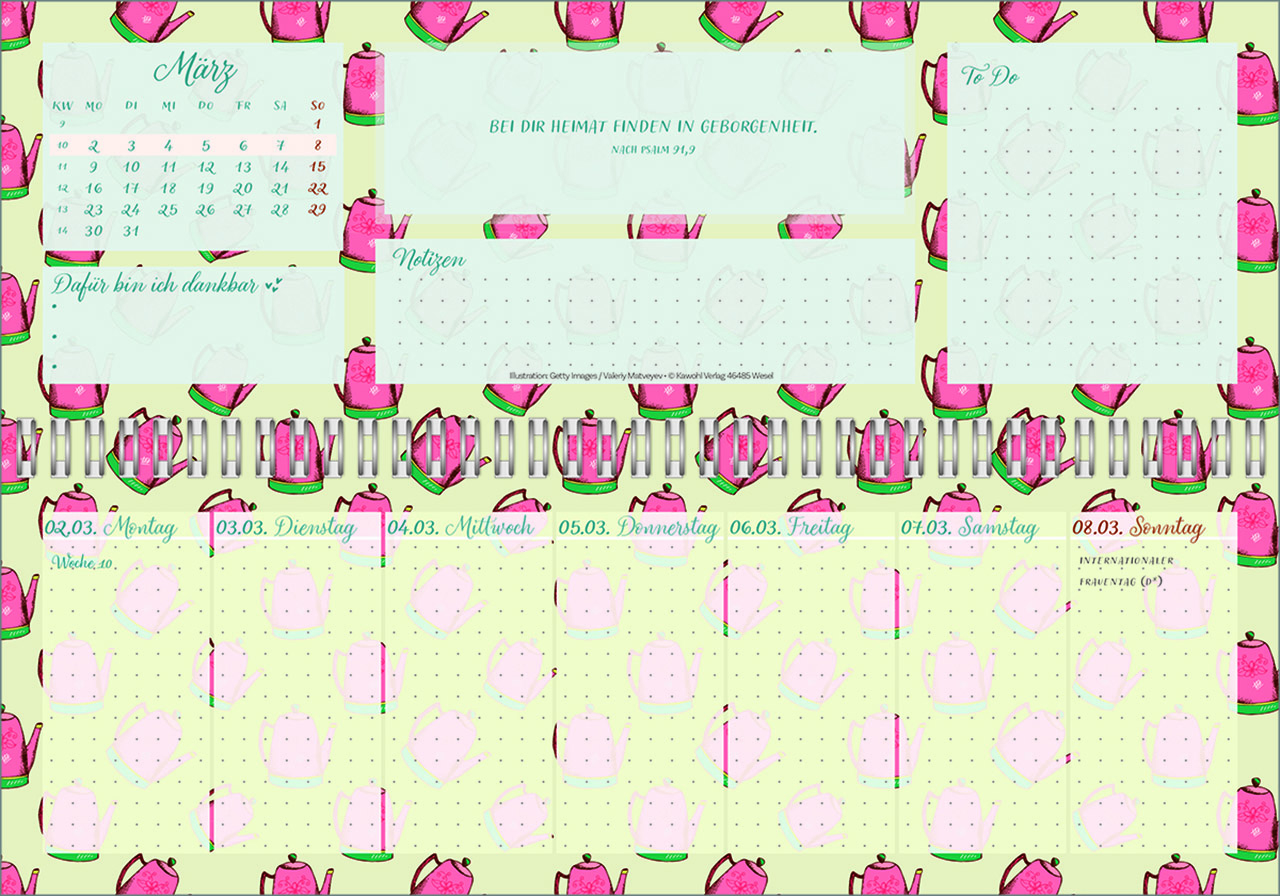 Tischkalender - Meine fröhlich-bunte Segenswoche 2026