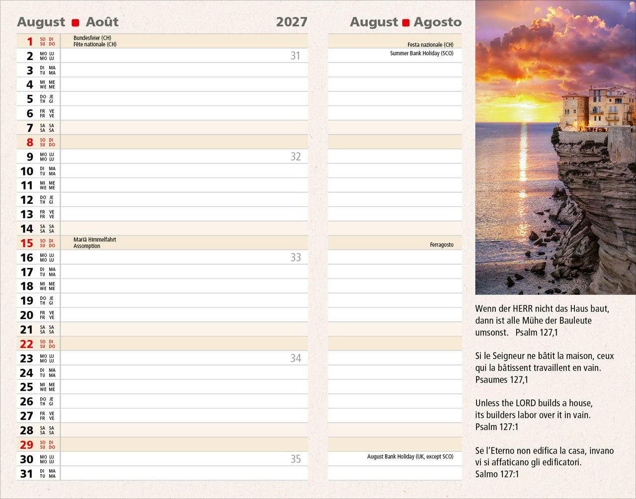 Terminkalender - Agenda 2027