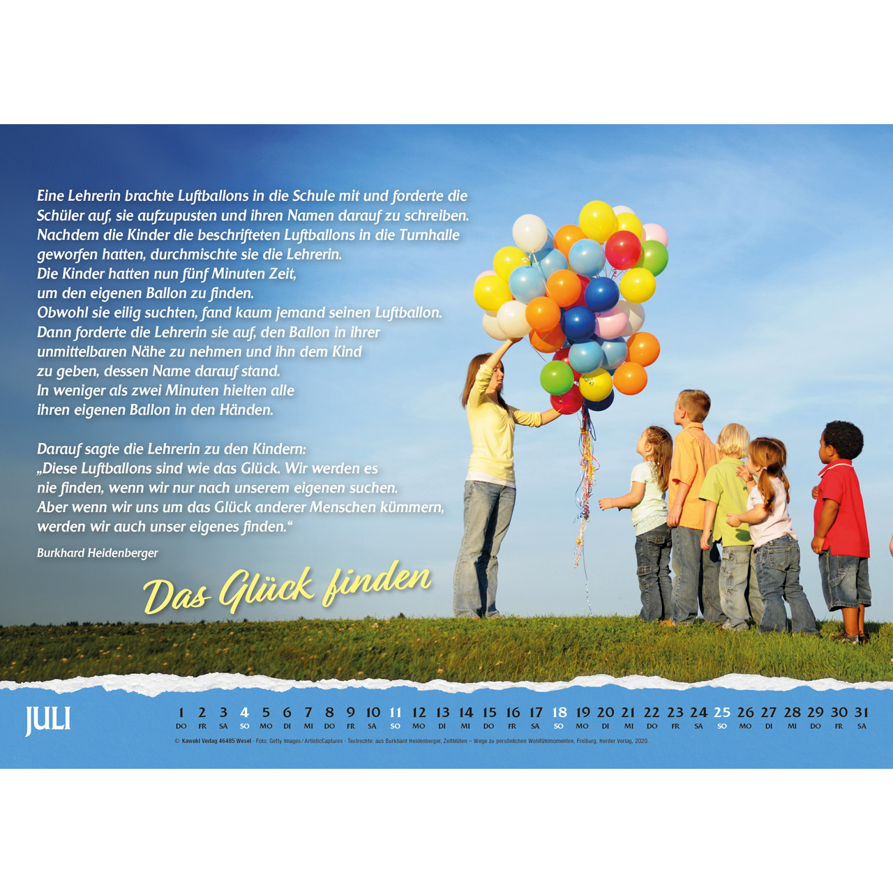 Wandkalender - Über das Leben 2027