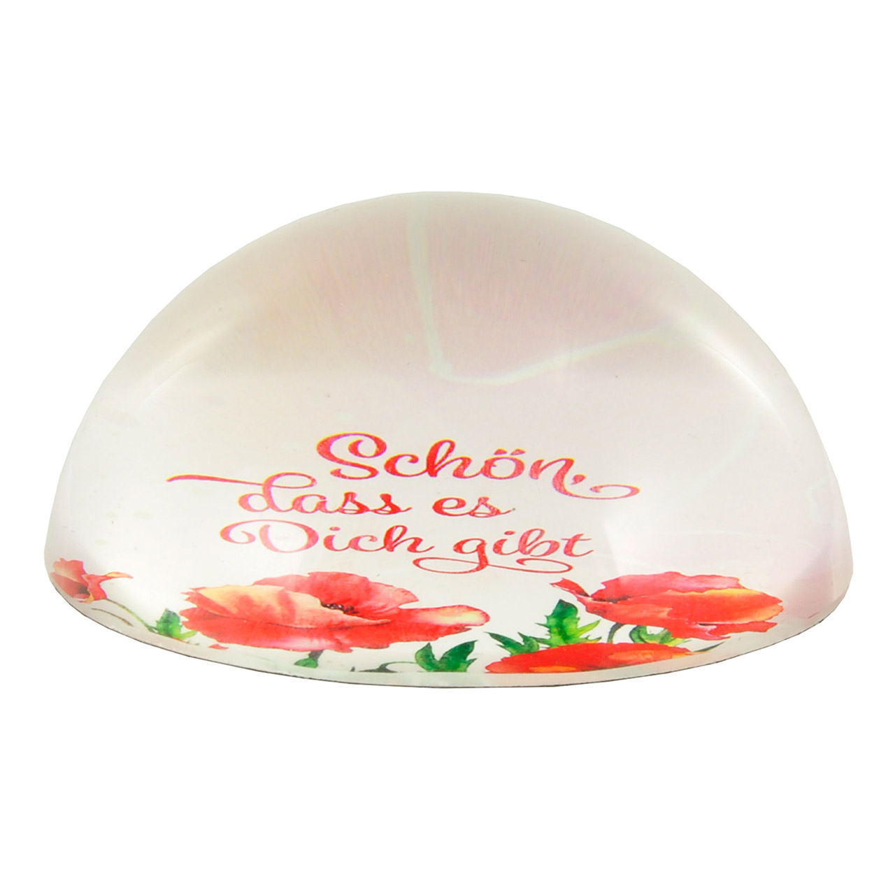 Briefbeschwerer - Schön, dass es dich gibt - Mohnblumen