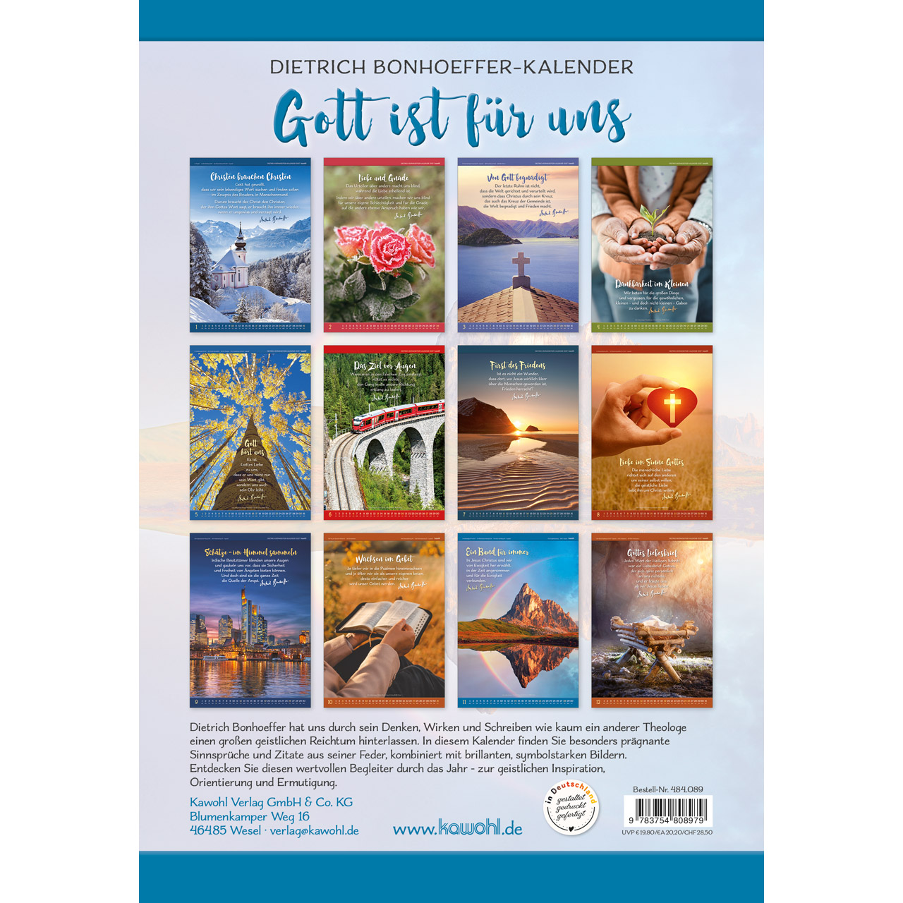 Wandkalender - Gott ist für uns 2027
