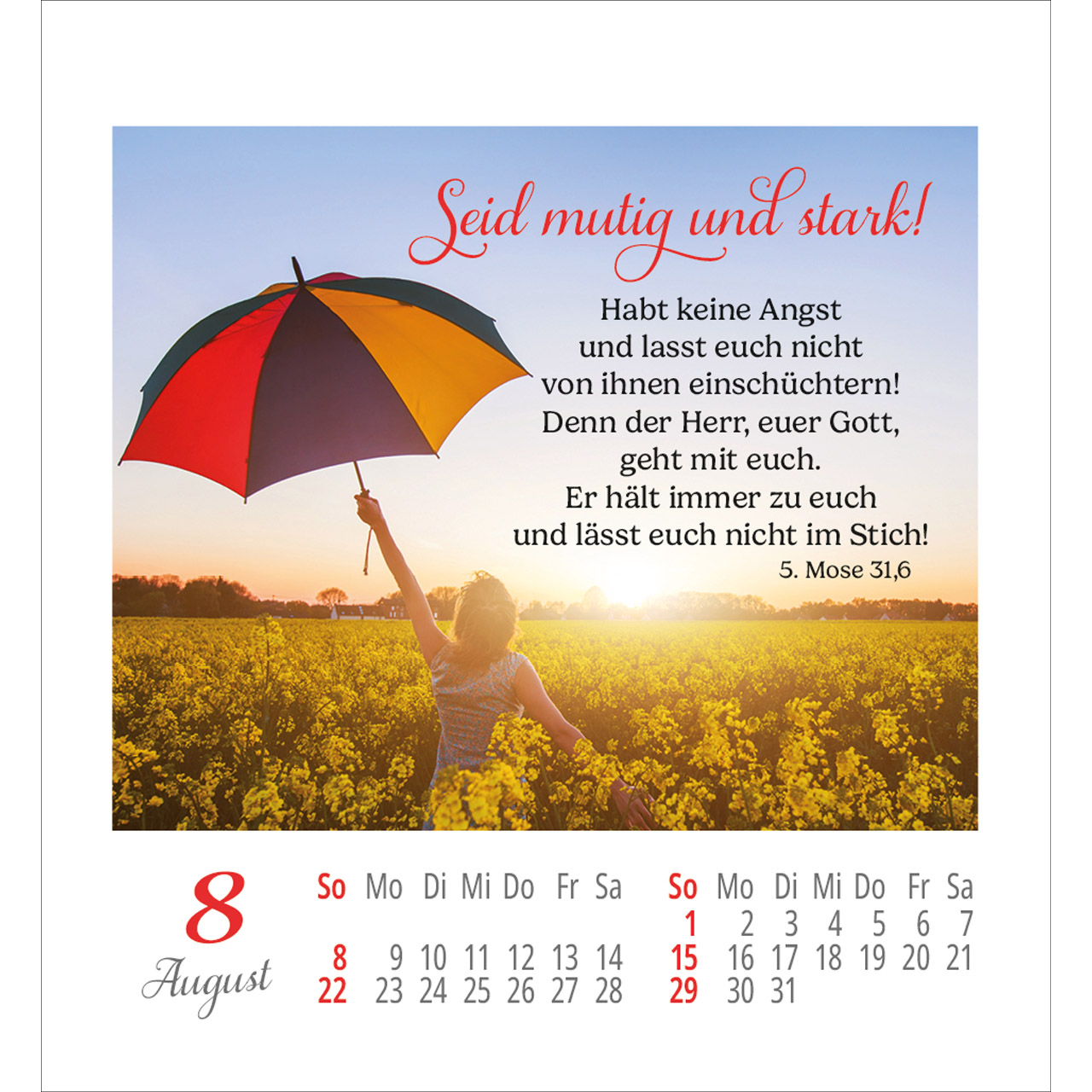 Aufkleberkalender - Lieblingsworte umgeben dich 2027