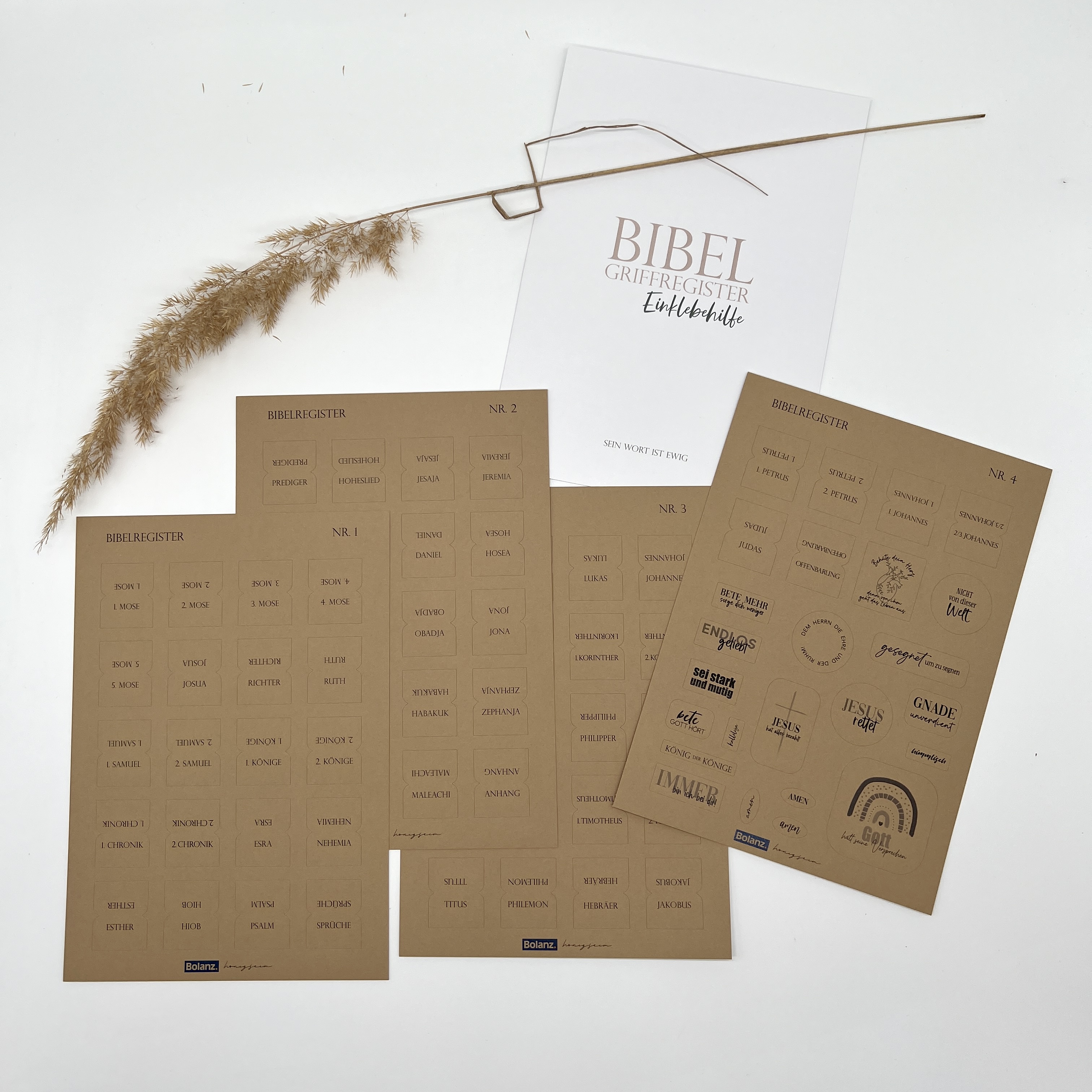 Bibel-Griffregister Kraftpapier Bibel-Zubehör - Bibel-Griffregister Kraftpapier - Griffregister
