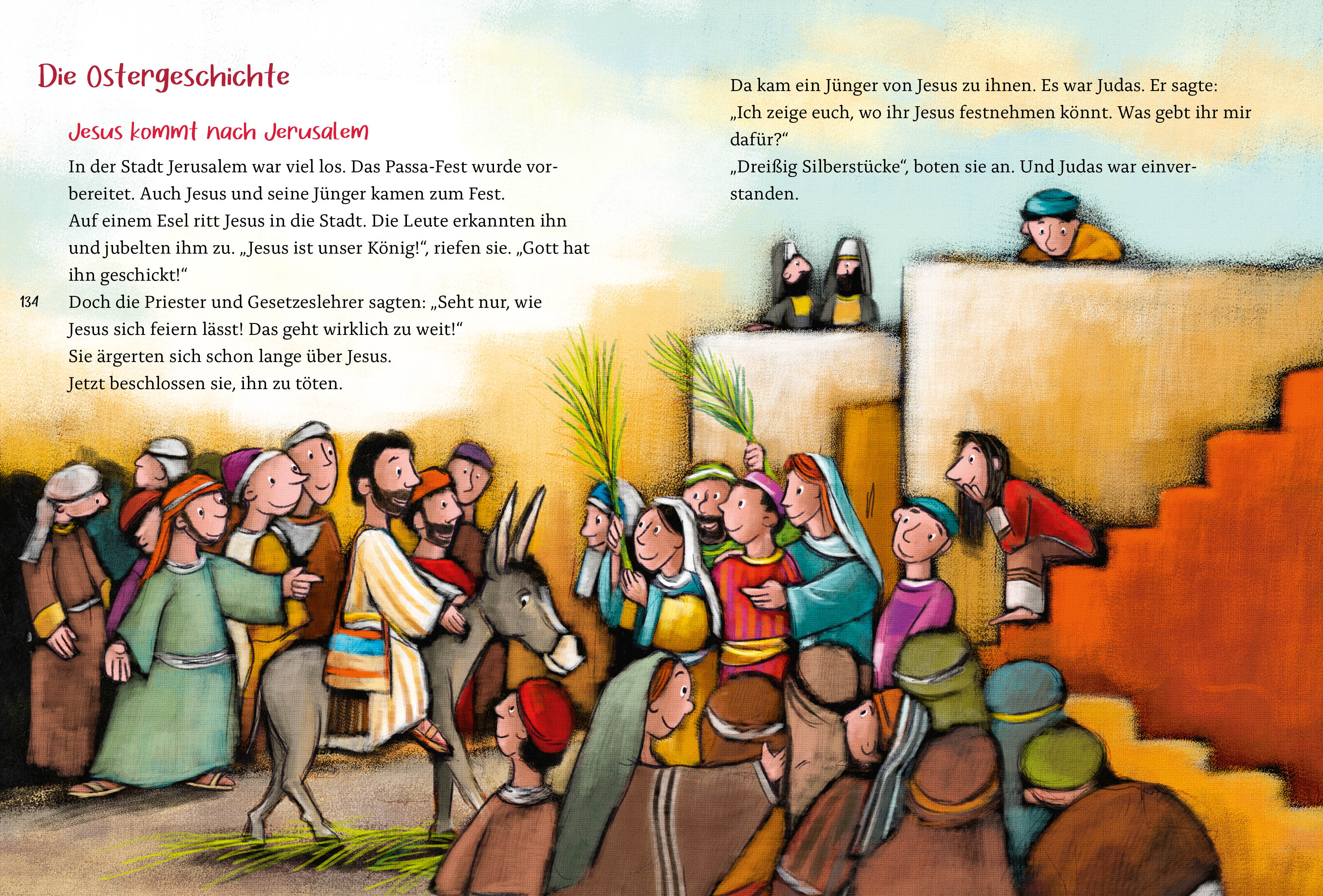 Kinderbibel - Die bunte Kinderbibel für dich - Wiese Menschen Himmel