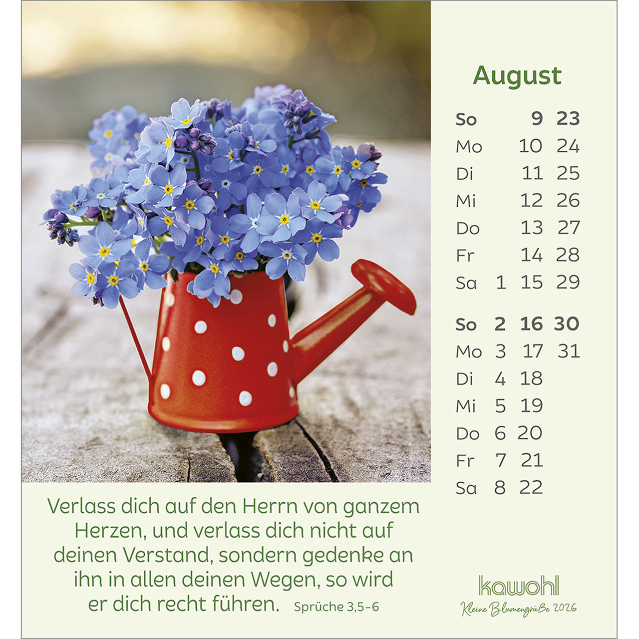 Tischkalender - Kleine Blumengrüße 2026