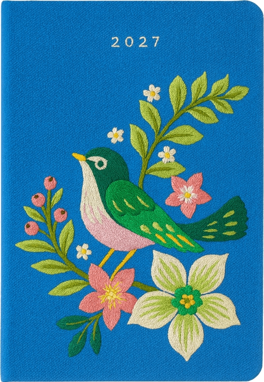 Terminkalender - Taschenkalender 2027 Vogel und Blüten