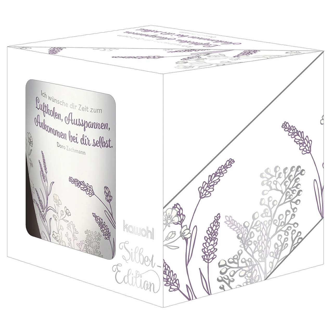 Tasse - Eine kleine Auszeit für dich - Lavendel Blumen Grafik