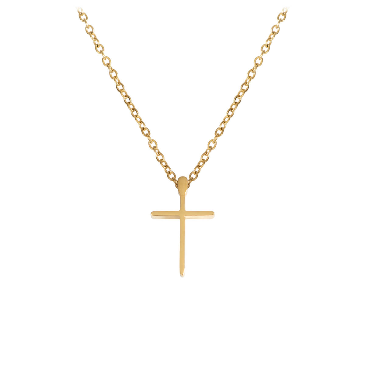 Halskette - Halskette mit Anhänger 'Kreuz, zierlich'