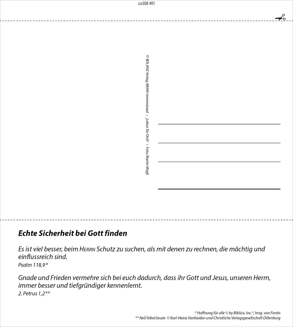Postkartenkalender - Leben für Dich 2027 - Deutsch