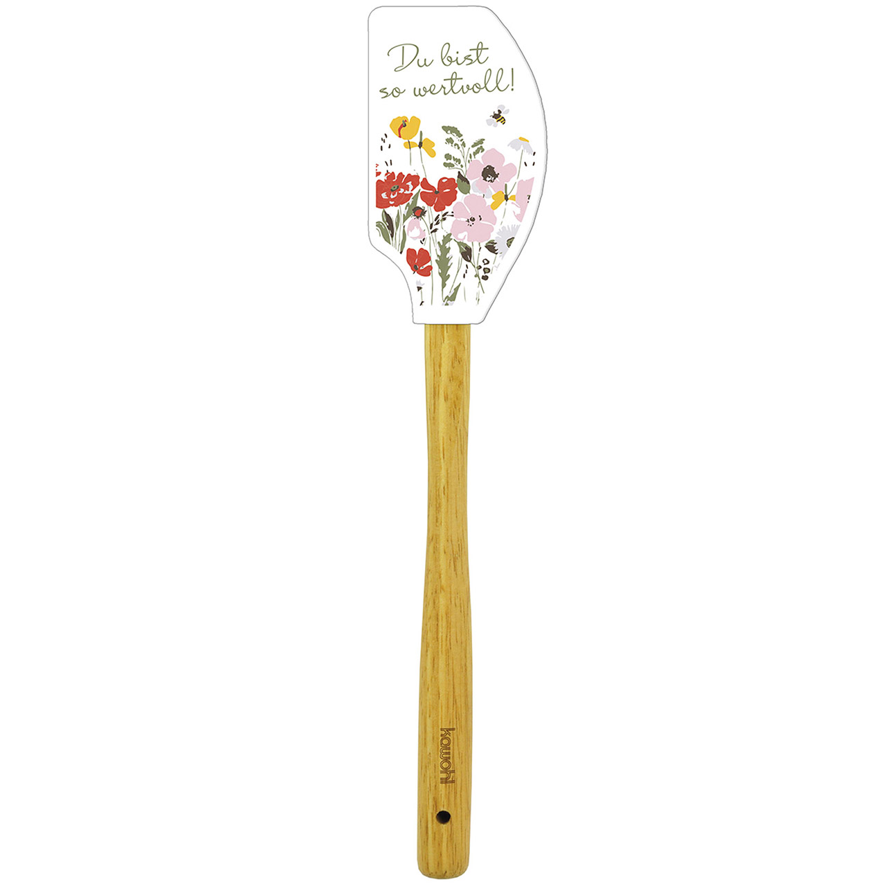 Du bist so wertvoll! Teigschaber - Du bist so wertvoll! - Blumen Floral Grafik Biene Hummel