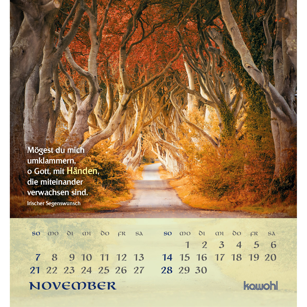 Aufstellkalender - Tiefen Frieden wünsche ich dir 2027