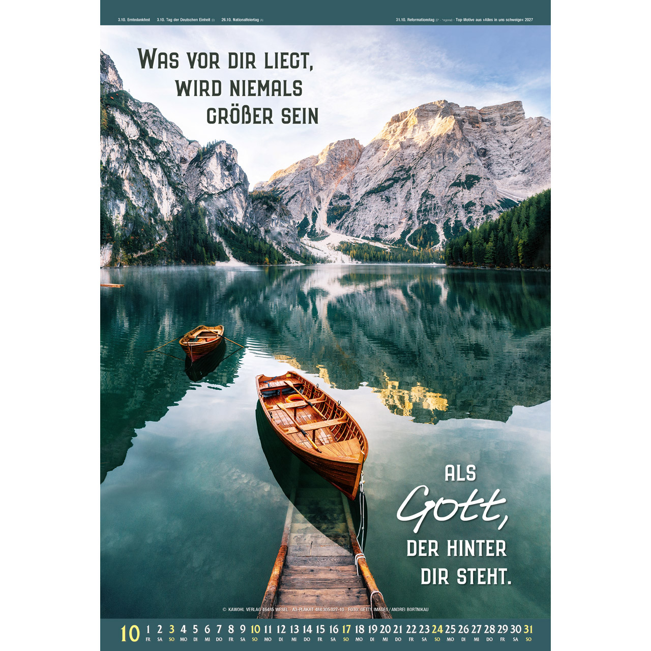 Posterkalender - Top-Motive aus Alles in uns schweige 2027