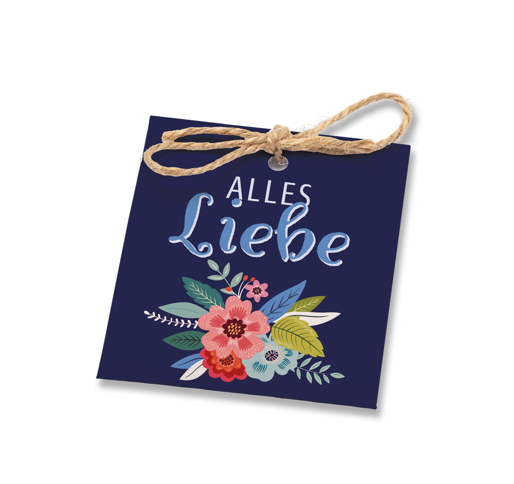 Tee - Teatime 'Alles Liebe' - Tee Schleife Blätter Strauß