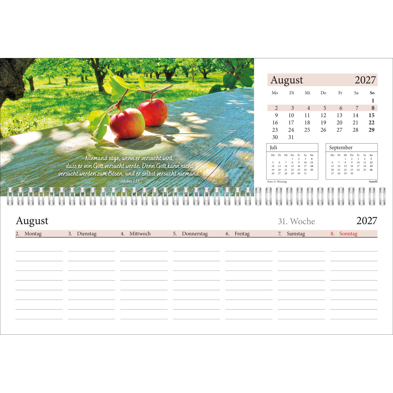 Tischkalender - In deine Hand leg ich den Tag 2027