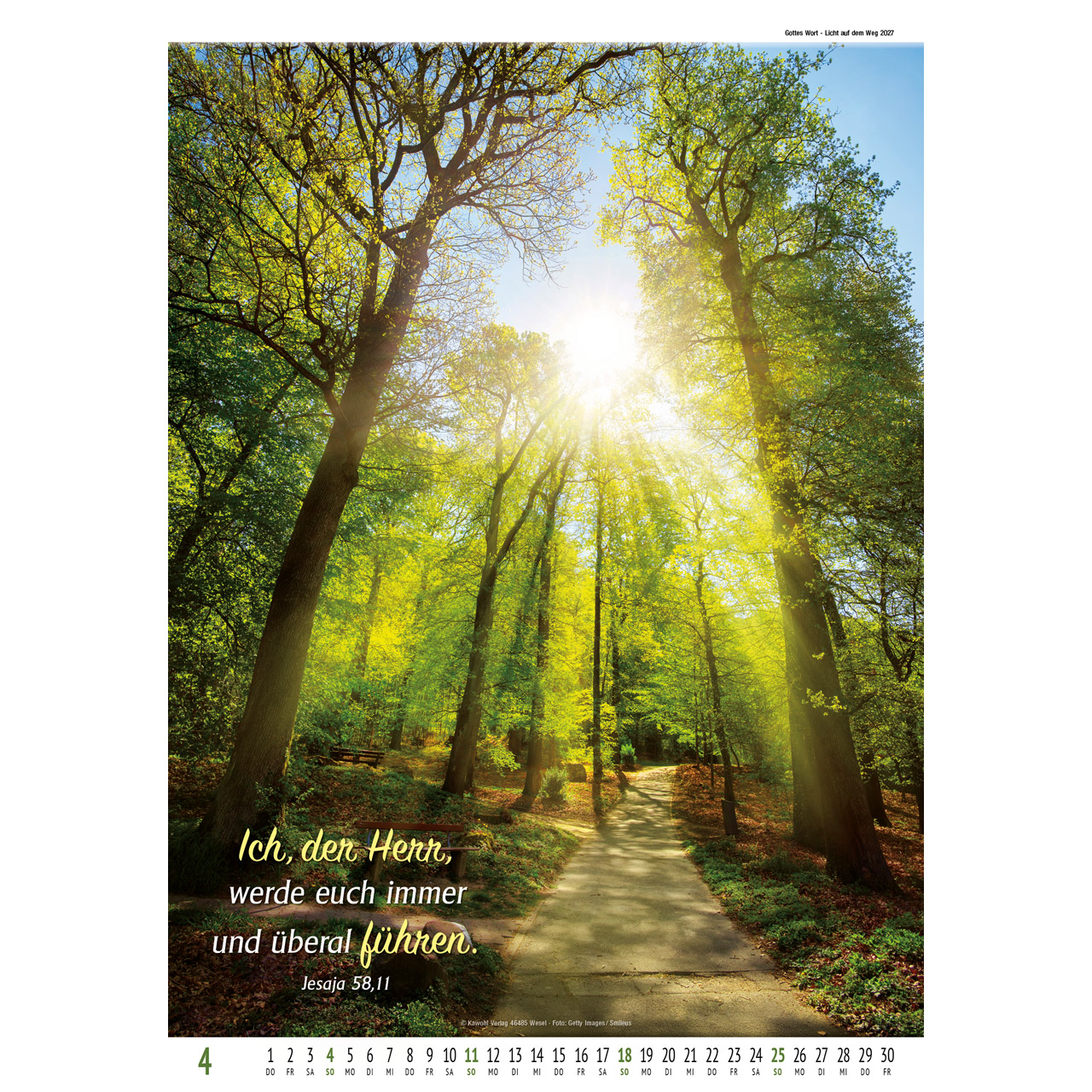 Wandkalender - Gottes Wort - Licht auf dem Weg 2027
