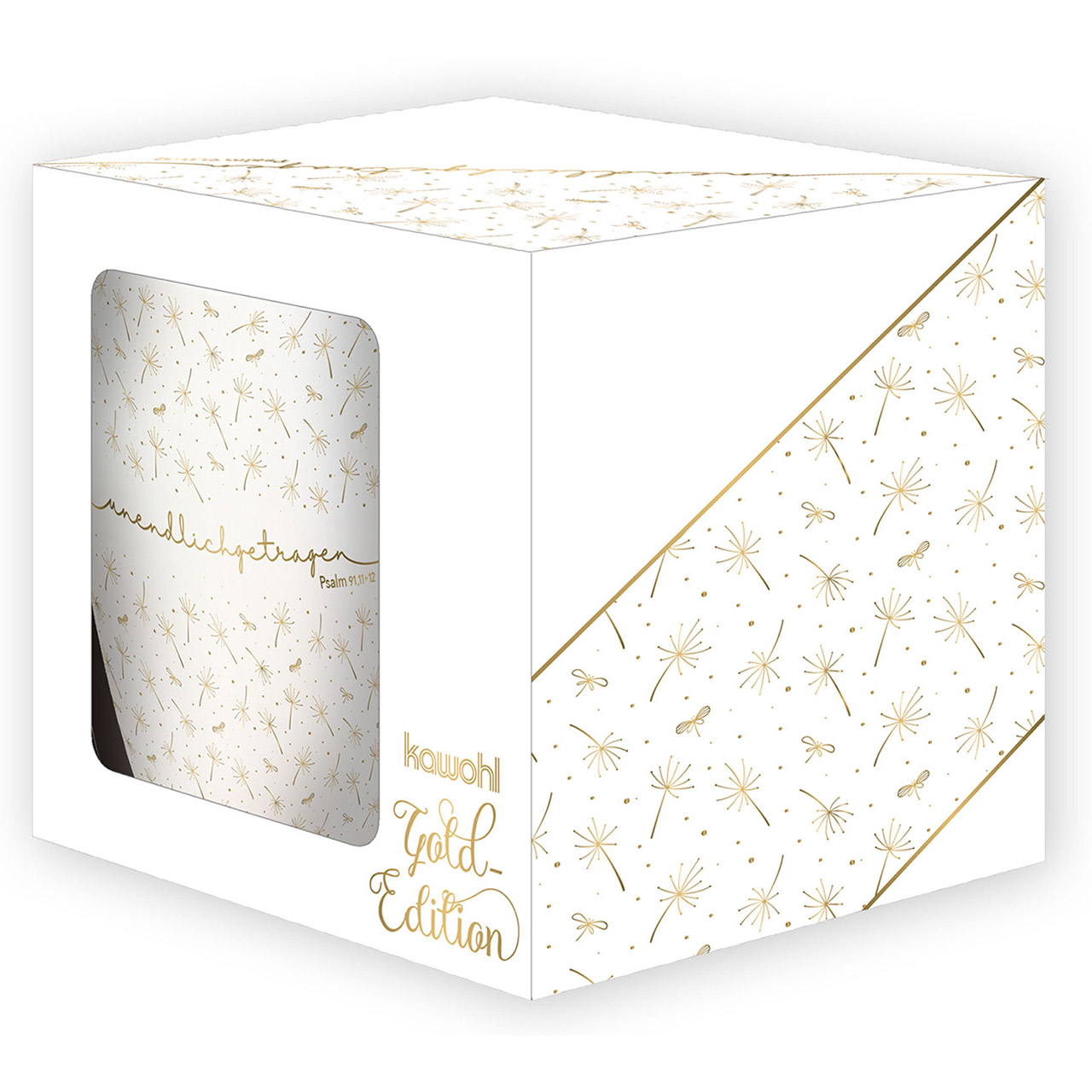 Tasse - unendlich getragen - Gold Pusteblumen