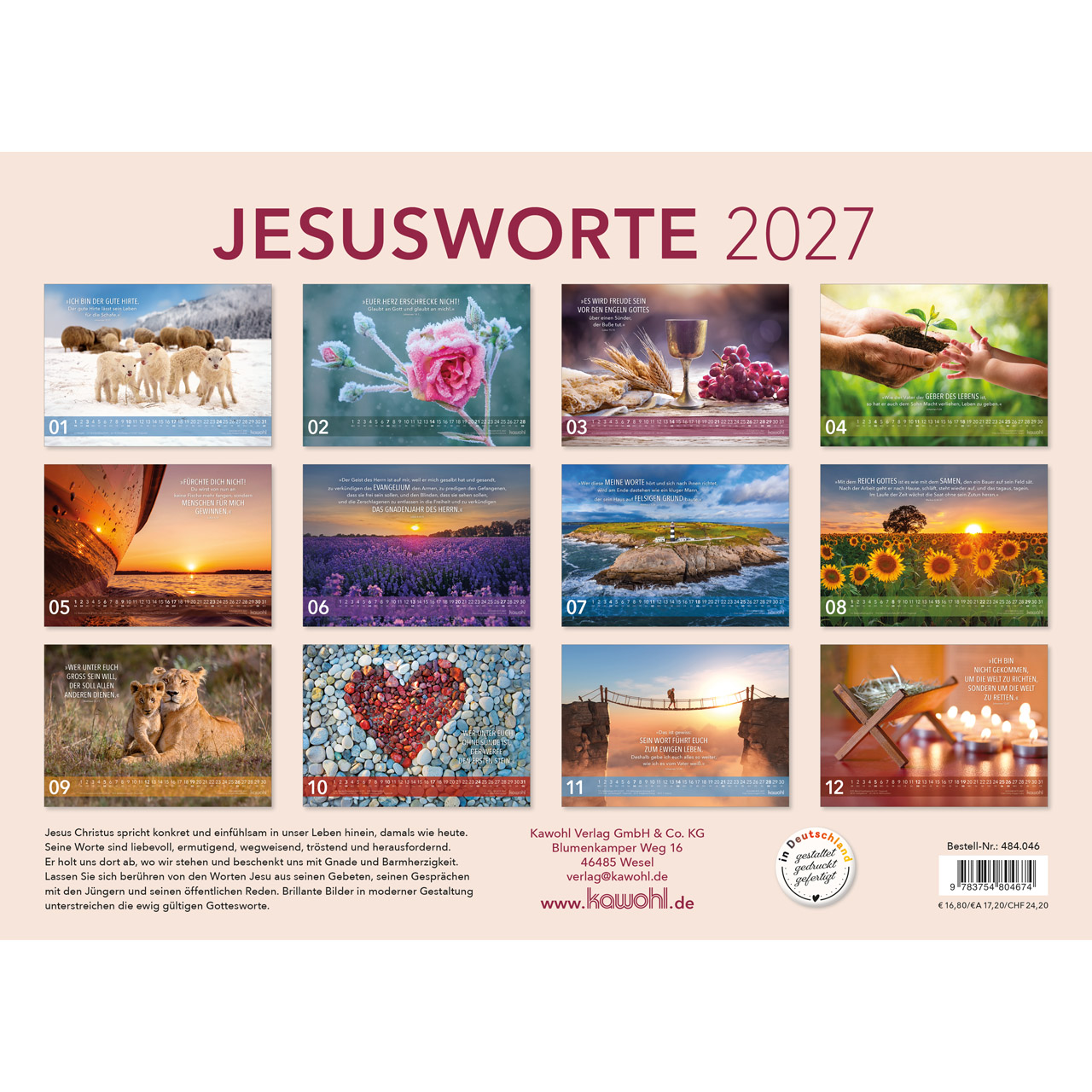 Wandkalender - Jesus Worte 2027