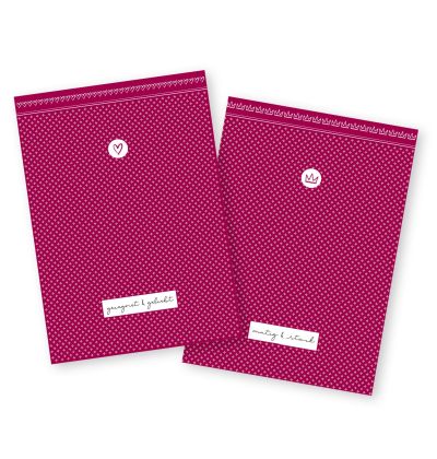 Geschirrtuch - Geschirrtuch-Set 'Alltagsfreude' 2 Ex. - Tücher Krone Pink Muster