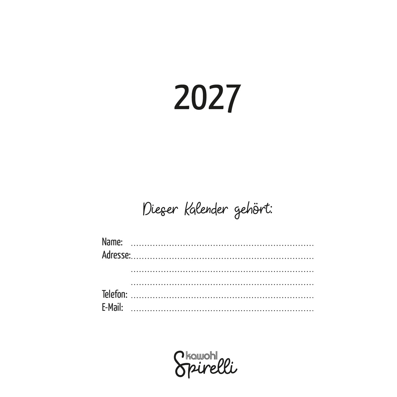 Terminkalender - Tage voller Licht 2027