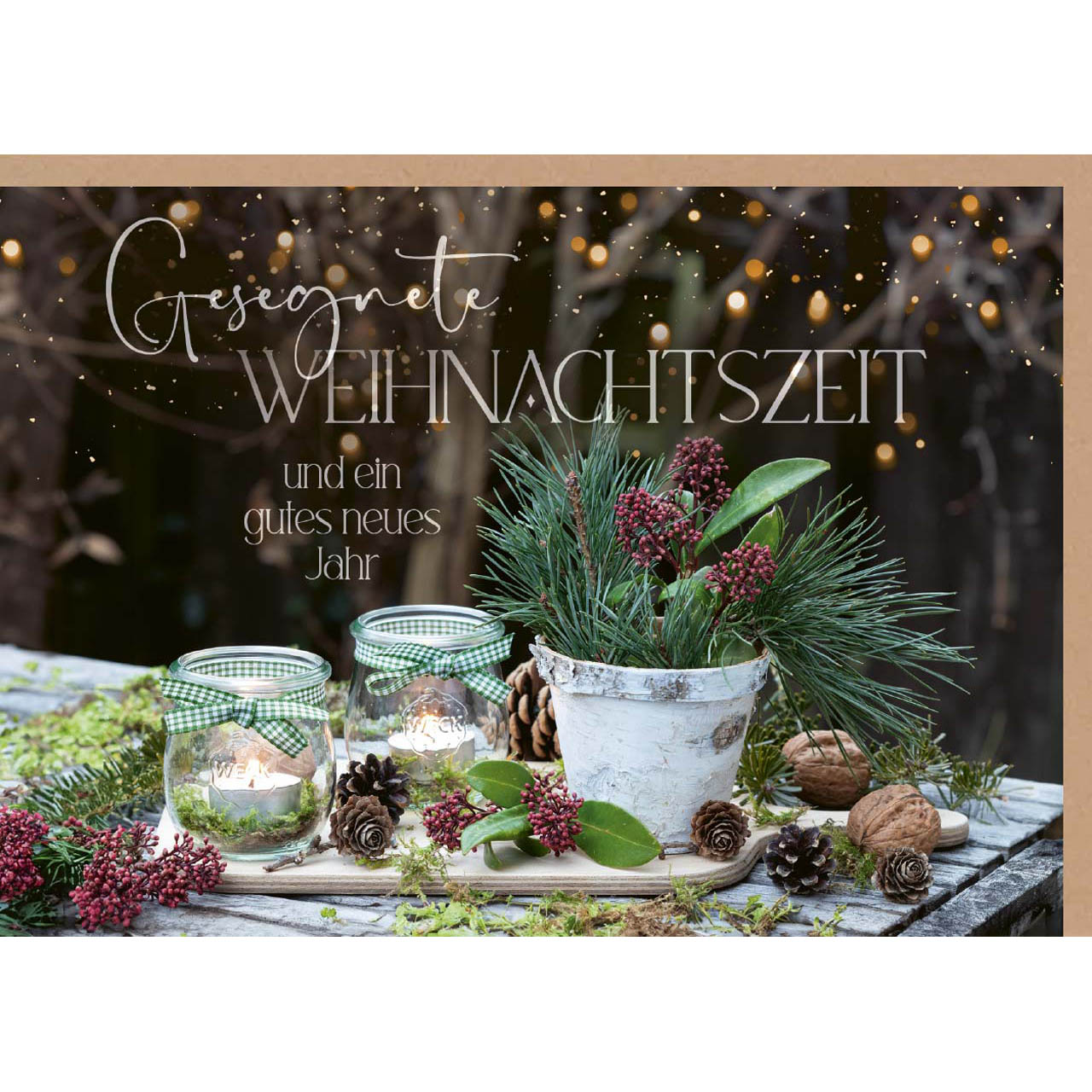 Faltkarte - Faltkarte 'Gesegnete Weihnachtszeit und ein gutes neues Jahr' 1x
