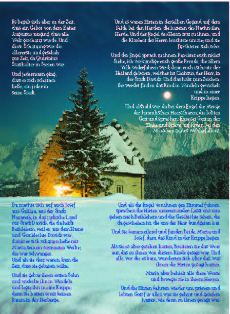 Poster - Es begab sich aber zu der Zeit - Haus Schnee Tannenbaum
