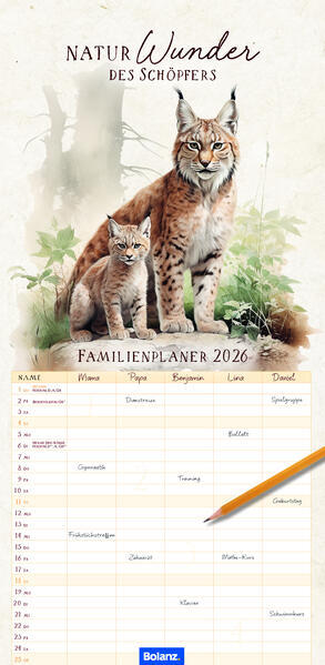 Naturwunder des Schöpfers 2026 - Familienplaner