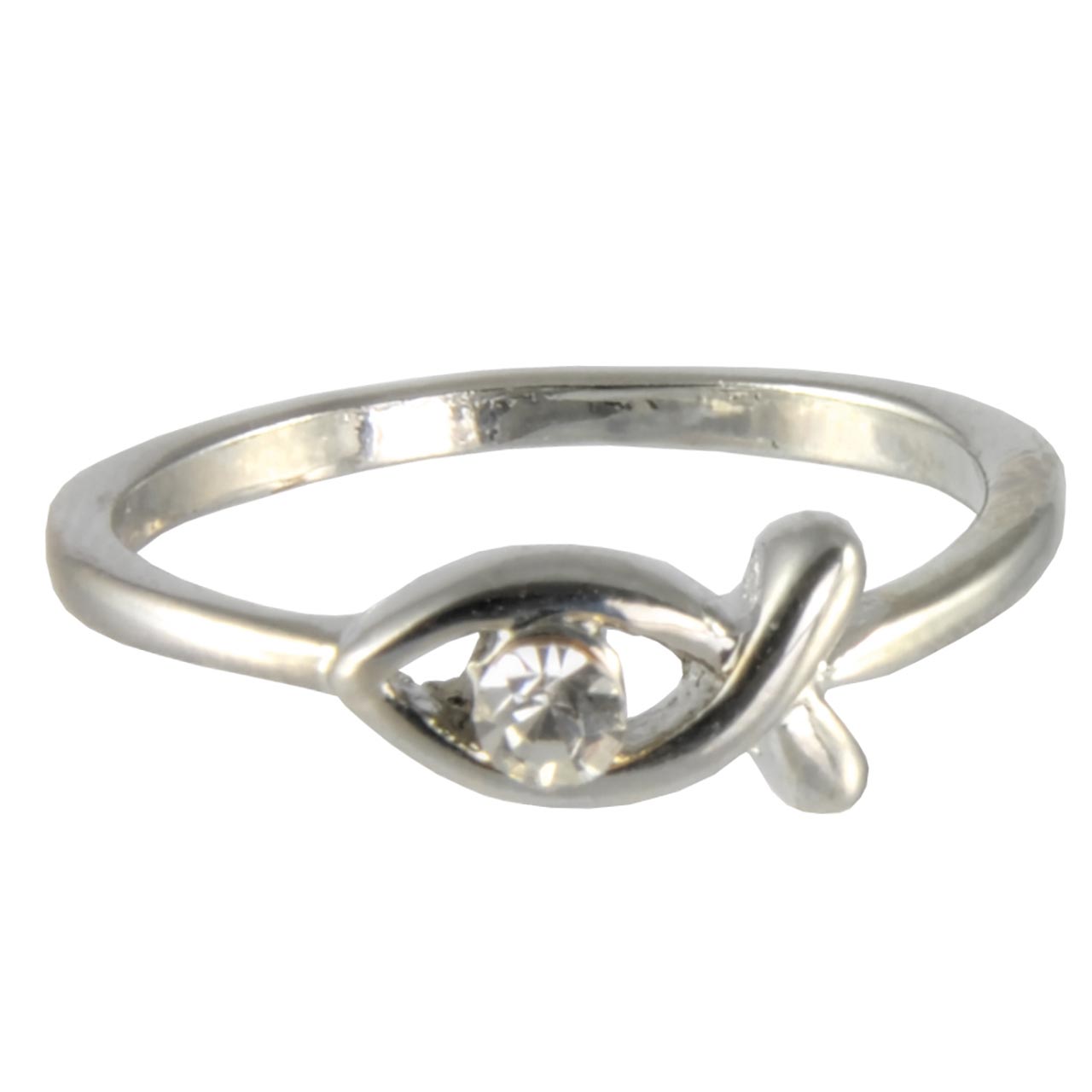 Ring mit Fischmotiv und Stein