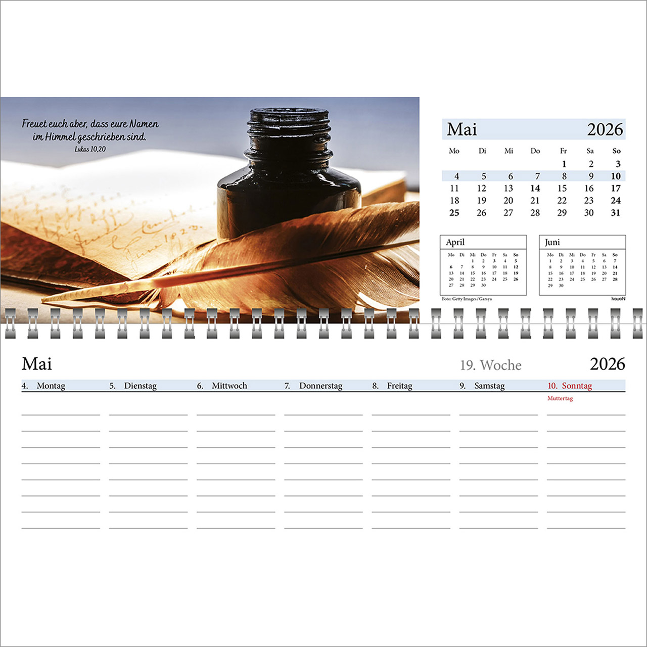 Tischkalender - In deine Hand leg ich den Tag 2026