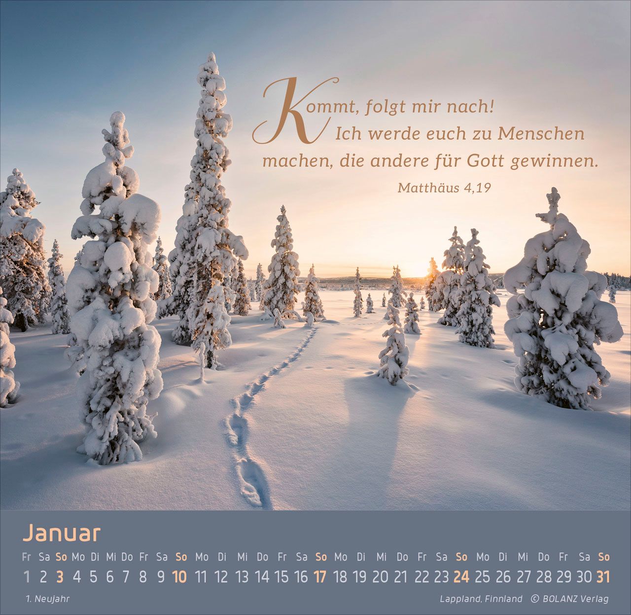 Tischkalender - Weg - Licht - Leben 2027 Tischkalender