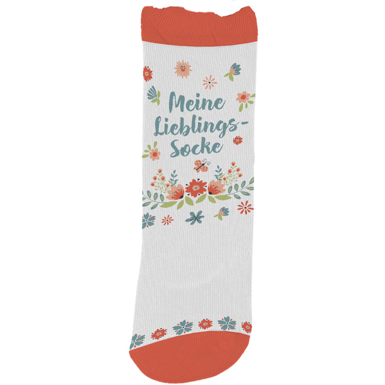Überraschungssocken - Meine Lieblingssocke - Größe 26-39 - Blumen-Ornamente Blümchenmuster
