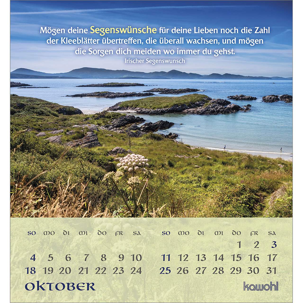 Tischkalender - Tiefen Frieden wünsche ich dir 2026