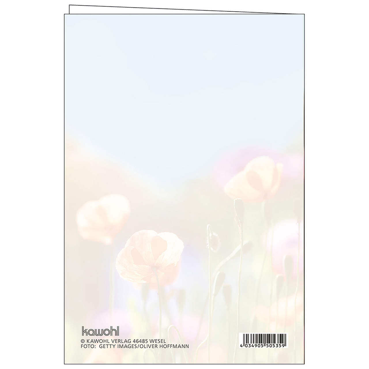 Faltkarte - Danke für alles - Mohn